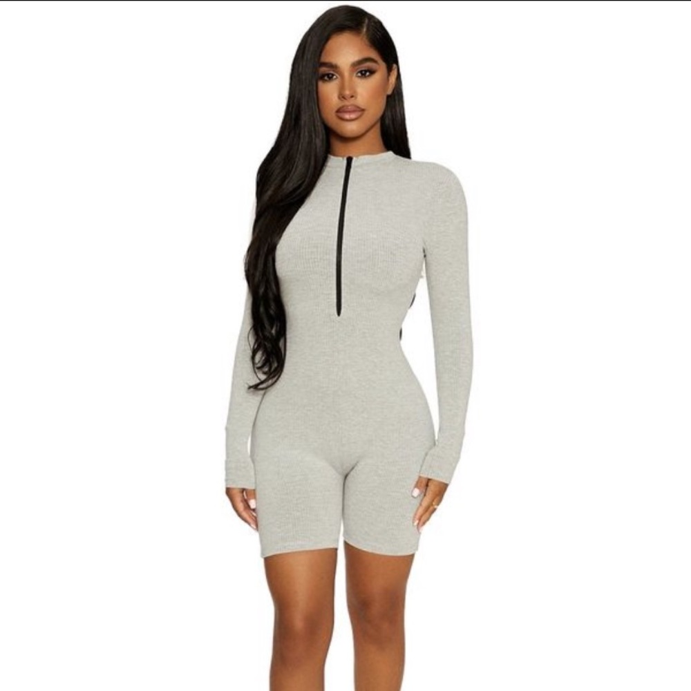 Naked Wardrobe Grey Jumpsuit